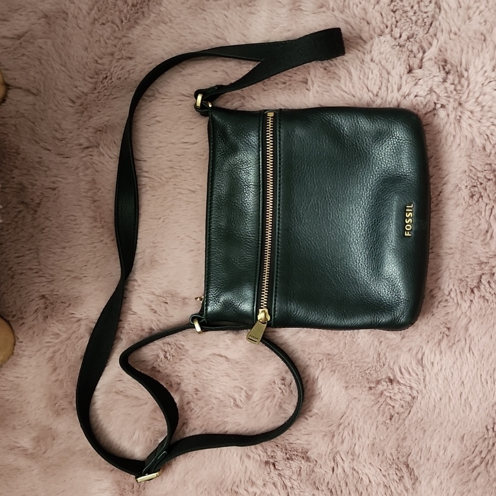 Fossil small black crossbody